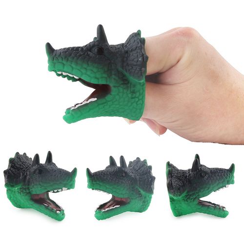 搪胶侏罗纪恐龙模型指套指偶玩具 多款可选 opp袋